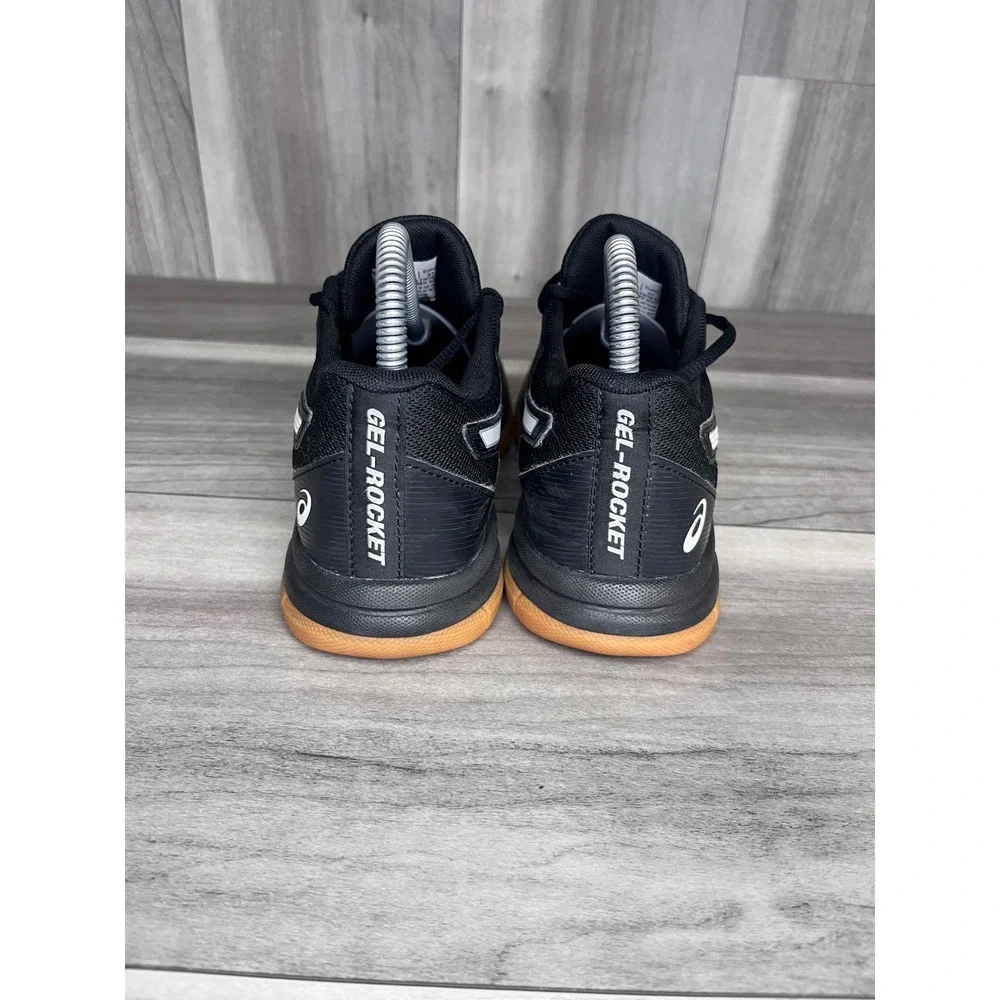 Asics Gel-Rocket Volleyball Shoes Womens 6 Black Indoor Court Sneakers